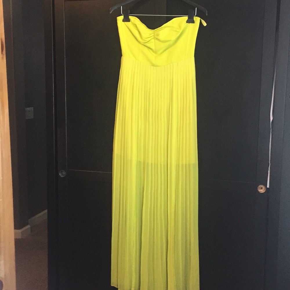Urban Outfitters chartreuse maxi dress.